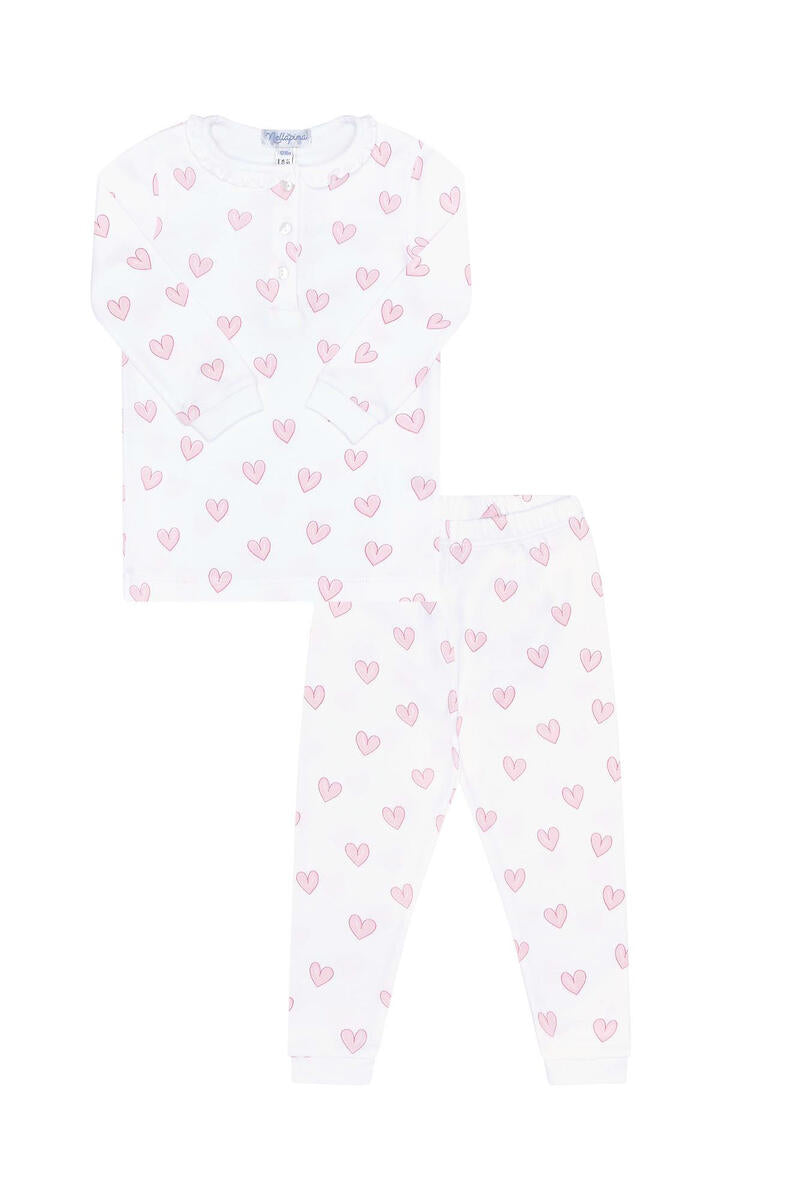 Swaddle Print Pajama Heart | Pink OKC